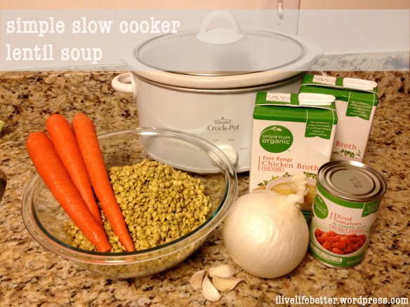 Simple Slow Cooker Lentil Soup : ilivelifebetter
